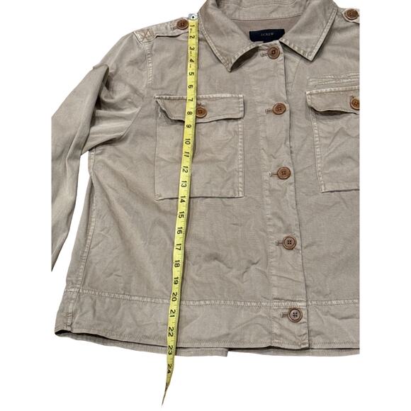 J.Crew Military Downtown Long Sleeve military Field Jacket Tan Women's Large - Picture 9 of 9